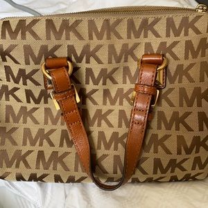 Michael Kors Brown Purse with Leather Handles